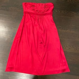 Strapless Silk Cocktail Dress